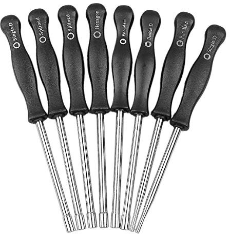 AUMEL 8 pièces Kit d'outils de réglage de Tournevis de carburateur pour Moteur de carburateur commun à 2 Temps pour Stihl Husqvarna Poulan Craftsman Homelite tronçonneuse Tondeuse Ventilateur