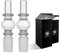 DILAW® Shisha Glas Schlauchadapter 18/8 Schliff Universal Hookah Wasserpfeife Zubehör, Menge:2er Pack, Farbe:Transparent