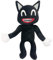 SHARRA Plüschtier, 30cm Plüschpuppe Kopf Kuscheltier Cartoon Katze Plüsch weich und Umarmen Anime Katze Plüsch Spielzeug Kinder Dekoration, Schwarz