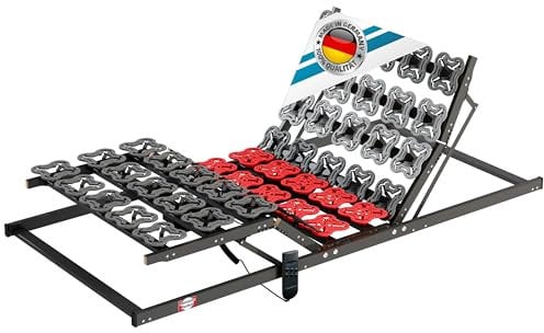 Matratzen Perfekt 5 Zonen elektrischer Tellermotorrahmen Terra Med T-Flex - 90 x 200 cm Federteller Härteregulierung 200 Kg belastbar 12,5 cm Höhe