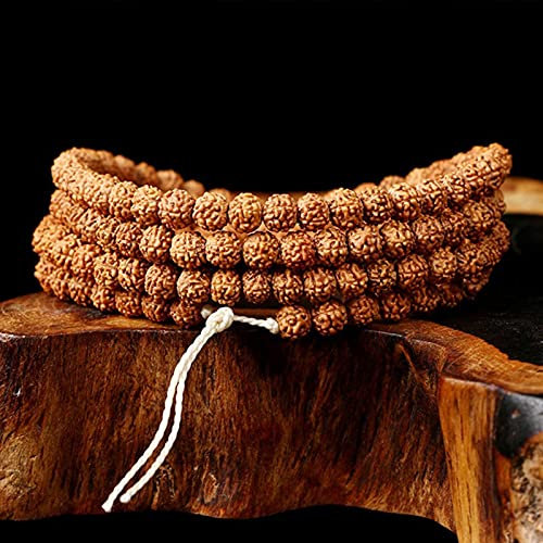 YZDKJ 108 stücke Vajra Bodhi Rudraksha Perlen 5/7 / 9mm Meditation Mala Perle Schmuck Machen Gebet Chakras Bodhi Tibetisches Buddhismus Armband (Item Diameter : 5mm appro x 108beads)