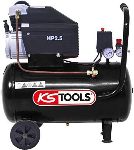 KS Tools - 165.0803 - Compresseur sur cuve 50 L - 8 bar - 2.5 CV - 220 V MONO