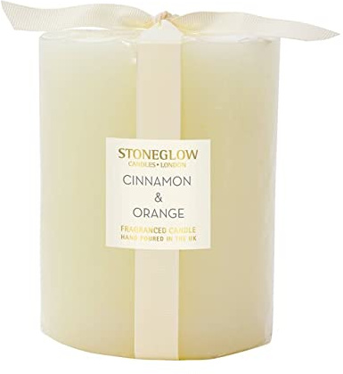 Stoneglow Candles Seasonal Collection Stumpenkerze, Zimt / Orange