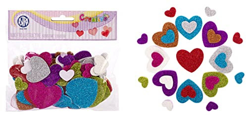 Astra Deko Aufkleber Glitzer Herzen