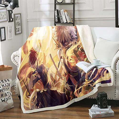 My Hero Academia Todoroki Shoto/Bakugou Katsuki Anime 3D gedruckte weiche leichte Reise flauschige Flanell Nickerchen Decke Idee Geschenk Plüsch Haus Dekorationen
