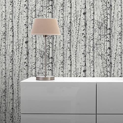 WTD 3554 Ginevra Papier peint intissé Motif arbres et feuilles Blanc