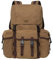 KAUKKO Canvas Retro Rucksack Damen Herren, Vintage Jagdrucksack Wanderrucksack mit 14 Zoll Laptopfach für Arbeit, Ausflüge, Uni, 18L, Khaki-K1017