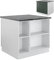 Vicco Isla de Cocina Fame-Line, Verde-Dorado Casa de Campo/Blanco, 90 cm con cajón, sin encimera