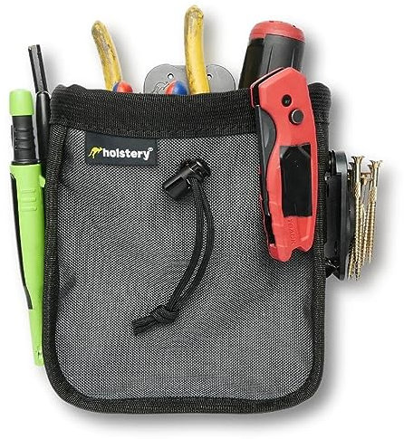 Big Joey Pouch PRO | Clip-On Tool Belt Bag for Tools, Screws, and Nails - Great for an Electrician, HVAC Tech, Plumber, Carpenter, Contractor, Handy Man, and Any Tradesperson - Metal Clip