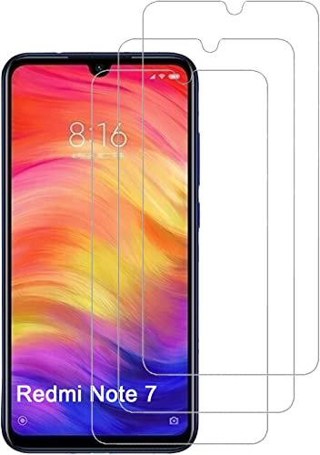 PhoneThrone 3 Pezzi, Vetro Temperato per Xiaomi Redmi Note 7, Pellicola Prottetiva Anti Graffio, Anti-Impronte, Senza Bolle, Durezza 9H, 0,33mm Ultra Trasparente, Ultra Resistente