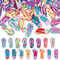 SUNNYCLUE 1 Box 50 Stück Flip Flop Charms Polymer Clay Cabochon Handgemachte Blume Bedruckte Pantoffel Ornament Flache Rückseite Cabochons Miniatur Flip Flops Für Kunsthandwerk Schmuckherstellung Scra