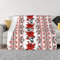 Ukrainische Stickerei Stil Rose Fleece Überwurf Decke für Couch - Dicke flauschig warme weiche Decken und Überwürfe für Sofa, Schlafzimmer Decke