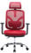 Angel Bürostuhl ergonomisch | Schreibtischstuhl hat verstellbare Lordosenstütze & Kopfstütze | Office Chair mit Höhenverstellung und Wippfunktion | Bürostuhl 150 kg belastbar | Farbe: Rot