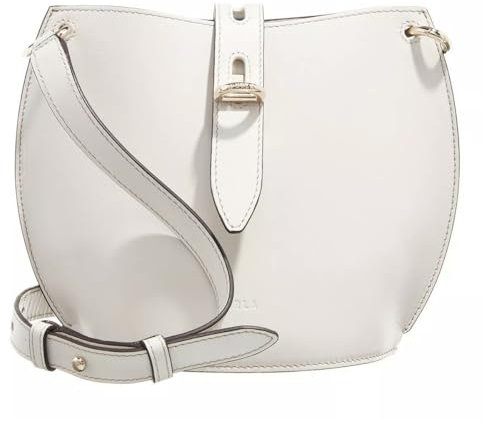 Furla Damen Unica Leder Crossbody Handtasche Marshmallow Elfenbein, Elfenbein, Large