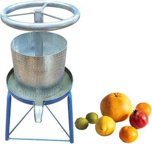 HACSYP Pressoir a Fruit Presse-Agrumes Manuel for Raisin, vin en Acier Inoxydable Robuste, Presse à cidre, Convient for Le Fromage Pomme Carotte Orange Baies, broyeur à vin
