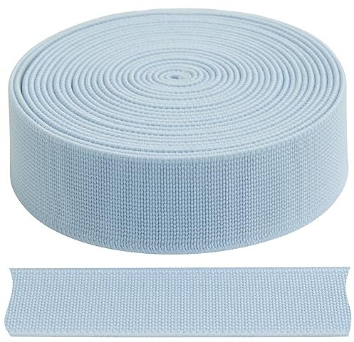 AERZETIX - C67760 - Gewebtes flaches elastisches Band/Gurtband 3 m - Breite 20 mm - Farbe hellblau