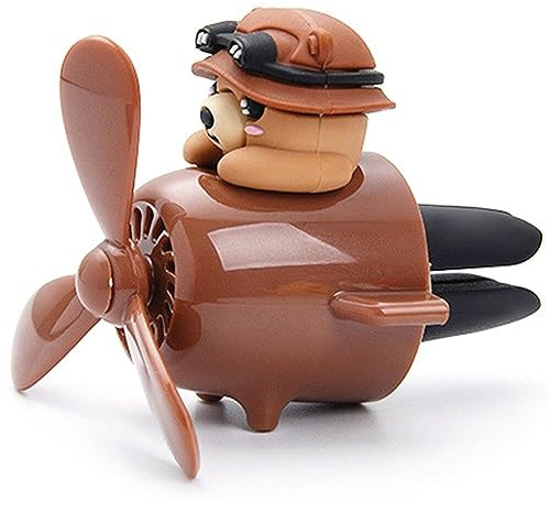 Wudaizhi Bärenpilot Auto-Lufterfrischer, automatischer Propeller-Luftauslassventilator-Lufterfrischer, Aromadiffusor für Auto-Parfüm, Aromatherapie-Schmuck, Autozubehör