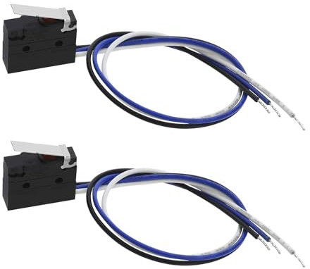 VGOL 2pcs Micro-interrupteurs SPDT IP67 Micro-interrupteur Miniature Etanche 125V 5A Equipement Audiovisuel Machines Industrielles Interrupteur à Action Instantanée 50cm