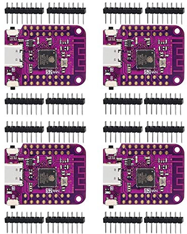 Griwiuiowe 4 Stück ESP32 S2 Mini V1.0.0 WiFi IOT basierend auf Karte ESP32-S2FN4R2 ESP32-S2 4 MB Flash 2MB PSRAM MicroPython