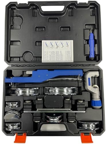 Jargrovs Rohrbiegegerät,manueller Rohrbieger,7 Matrizen 1/4-7/8 Zoll manuelle Rohrbiegemaschine,0-90° Kupfer- und Aluminiumrohrbiegemaschine für Kupferrohre und bremsleitung biegewerkzeug