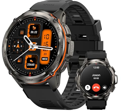 AMAZTIM T3 Ultra Smart Watches for Men, GPS, Rugged, Stainless Steel Body