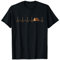 Motorsäge Waldarbeiter Brennholz Holzfällen Baum Kettensäge Herzschlag Forstwirt Damen T-Shirt Schwarz Kurzarm Klein Reguläre Passform