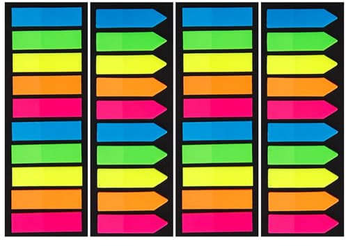 Annvchi Haftstreifen,800 Blatt,Sticky Notes,Klebezettel,Page Marker,Selbstklebende Haftnotizen, Beschreibbar und Wiederverwendbar zum Index Annotating und Markieren von Seiten(zwei Formen, 10 Farben)