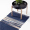 JEMIDI Teppich Läufer - Baumwollteppich - Läufer Flur - Teppich waschbar - Waschbare Teppiche - Teppichläufer Flur - Teppich bunt - Bettvorleger - 60 x 90 cm - Blau und weiß