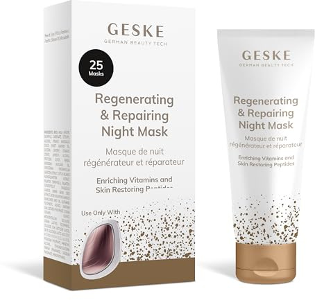 GESKE Regenerating & Repairing Night Mask | Reichhaltige Formel | Verwendung mit der Sonic Warm & Cool Mask | Gesichtsmaske mit Vitamin E, Avocado- & Mandelöl | Für beanspruchte Haut