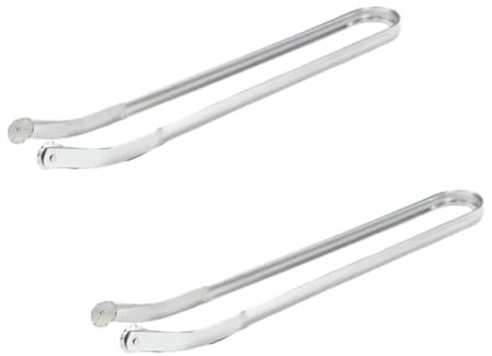 Pluuttiem Grillzange zum Wenden Von Würstchen, Grillzange, Pinzette, Servierzange, Lebensmittelzange Aus Metall, Küchenzange zum Grillen, 2 Stück