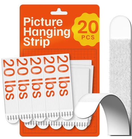 X-BET MAGNET Ultra-Strong Picture Hanging Strips (10 pcs) with Adhesive Backing - Perfect for Rental Friendly Upgrades - Wall Hanging Strips Without Nails