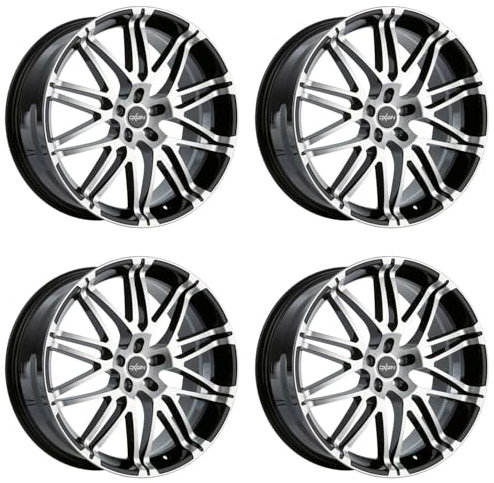 4x Oxigin Felgen Alufelgen 14 Oxrock 8,5x18 ET35 5x112 black full polish kompatibel mit VW Beetle Bus T4 Caddy Eos Golf Plus Golf V Variant Jetta Golf V