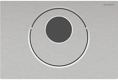 Geberit WC-Steuerung mit elektr. Spülauslösung, Sigma10, Netzbetrieb, automatisch, berührungslos, manuell, 115.890., Farbe: Edelstahl Gebürstet