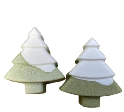 Seife, Weihnachtsseife, Tannenbaum, Schneebaum, Olivenöl, 2er-Set, 2 x 75g, Weihnachtsgeschenk Gastgeschenk Wichtelgeschenk Nikolausgeschenk