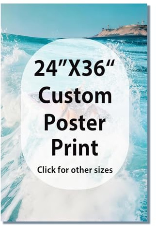 JIMUJIA Custom Canvas Art Print (24L x 36W), Personalized Photo Wall Decor