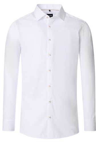 Venti Businesshemd Uni Modern Fit Weiß 45