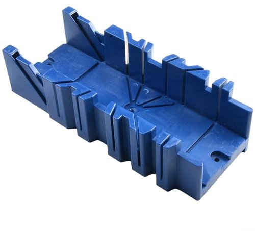 Caja de sierra ingletadora con herramienta de diseño fácil de usar para lograr cortes limpios en tareas de carpintería (pequeña)