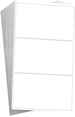 60 Pcs Labels for Storage Boxes, White Stickers, Large Sticky Label Stickers for Printing, Office, Kitchen, Supermarket and Laboratory - 3 Tags per Sheet(102 X 62mm)