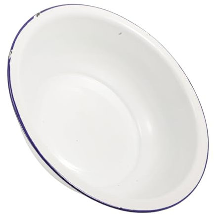 POPETPOP Bassin Émail Blanc Pour Trempage Lavage Du Linge Bassin Vintage Pour Bain Lessive