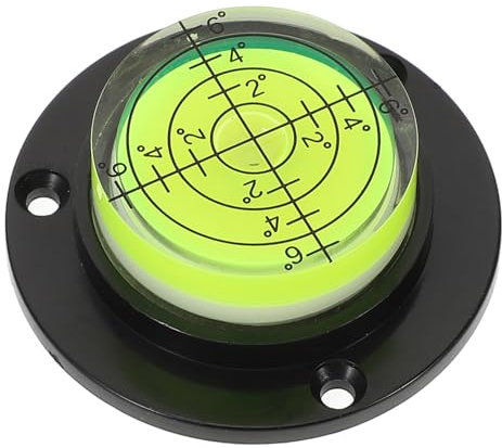 PartyKindom Kleiner Wasserwaage Runde Wasserwaage 50x18mm Zylindrische Libelle Präzises Messwerkzeug für Stative und Drehteller