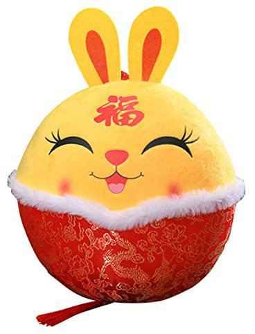 HOLIDYOYO Kuscheltier Hase aus Plüsch Großes Leichtes und Farbenfrohes Dekorationsornament für Zuhause Schule und Auto Perfektes zum Neujahr