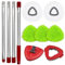 DLAIMI 5 Pack Replacement Mop Heads with handle Compatible with Vileda Spin Mops Refills- Scrub Brush and Spin mop Base Combo Set for Ocedar ,30-58 Mop Handle and Microfiber Head Refills for Cleaning