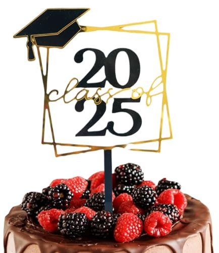 Class of 2025 Cupcake-Topper | Graduation Topper für Cupcakes 2025, Acryl Vorspeise Photo Requisiten für Zuhause College Vorschule Kinder Schule