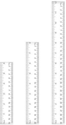 Transparente Kunststofflineale, transparentes metrisches Messlineal, Multipack-Messwerkzeug für Schüler und Lehrer, Schule, Büro, Unterricht, 15, 20, 30 cm, 3 Stück