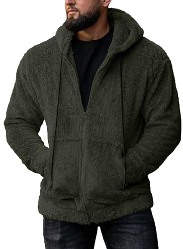 KOG Fleecejacke Herren Winterjacke Warm Fleecejacken Vliesjacke Solid Bekleidung Junge Wintermantel übergangsmantel Windbreaker Motorrad Jacke Softshellmantel Fashion Sport Jacke Trainingsjacke