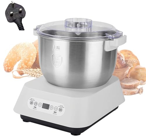 Stainless Steel Dough Mixer, 7L Automatic Kneading Machine with Ferment Function, Thermostatic Fermentation and Intelligent Timer, Electric Dough Maker Perfect for Home Baking
