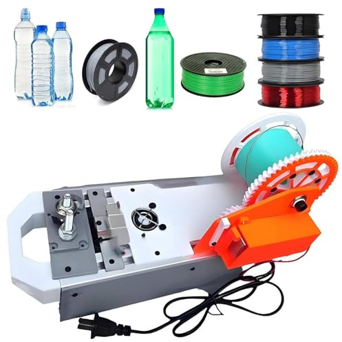 JXUANMM 3D-Drucker-Extruder-Filament-Maker-Maschine, Desktop-Filament-Maker-Maschine, Digitale Temperaturregelung, recycelte PET-Flaschen-Recycler, für Familien, Heimwerker White
