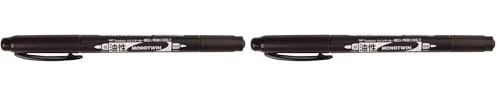 Tombow Fineliner Mono twin mit zwei Spitzen schwarz, 1 Stück (2er Pack)