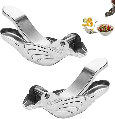 2pcs Bird Lemon Squeezer with Pour Spout, Manual Lemon Squeezer Portable Lime Juicer, Exquisite Bird Shape Handheld Fruit Press Juicer for Orange Lemons Limes Fruits & Vegetable
