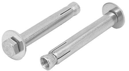 sourcing map M8 x 80mm Boulon expansion Acier inox 304 Manchon tête Hex Vis extension ancrage 2PCS